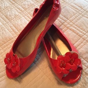 Lindsay Phillips coral patent shoes